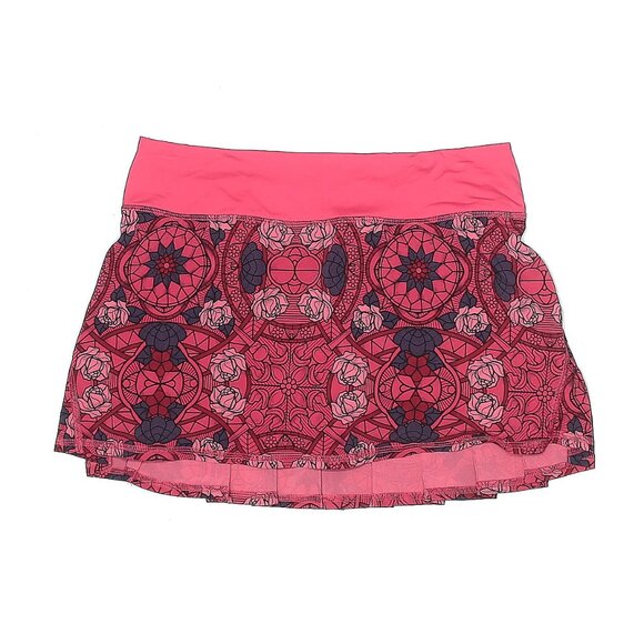 Lululemon Pace Setter skirt tennis Prisma Guava Lava floral pink sz 4 - Picture 1 of 7